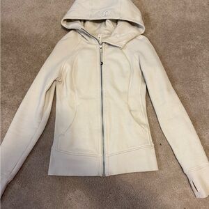 Lululemon Athletica Off-White Zip-Up Hoodie